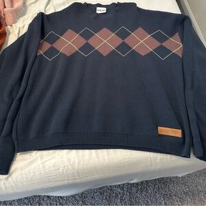 Taylor Swift All Too Well Navy Argyle Sweater